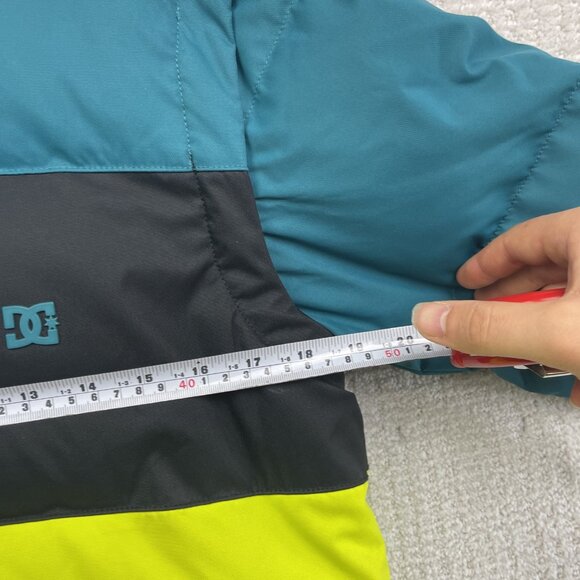DC Downhill Boy XL (Men ~ S) DownInsulated Snowboard Puffer Jacket Blue / Green - Picture 8 of 16